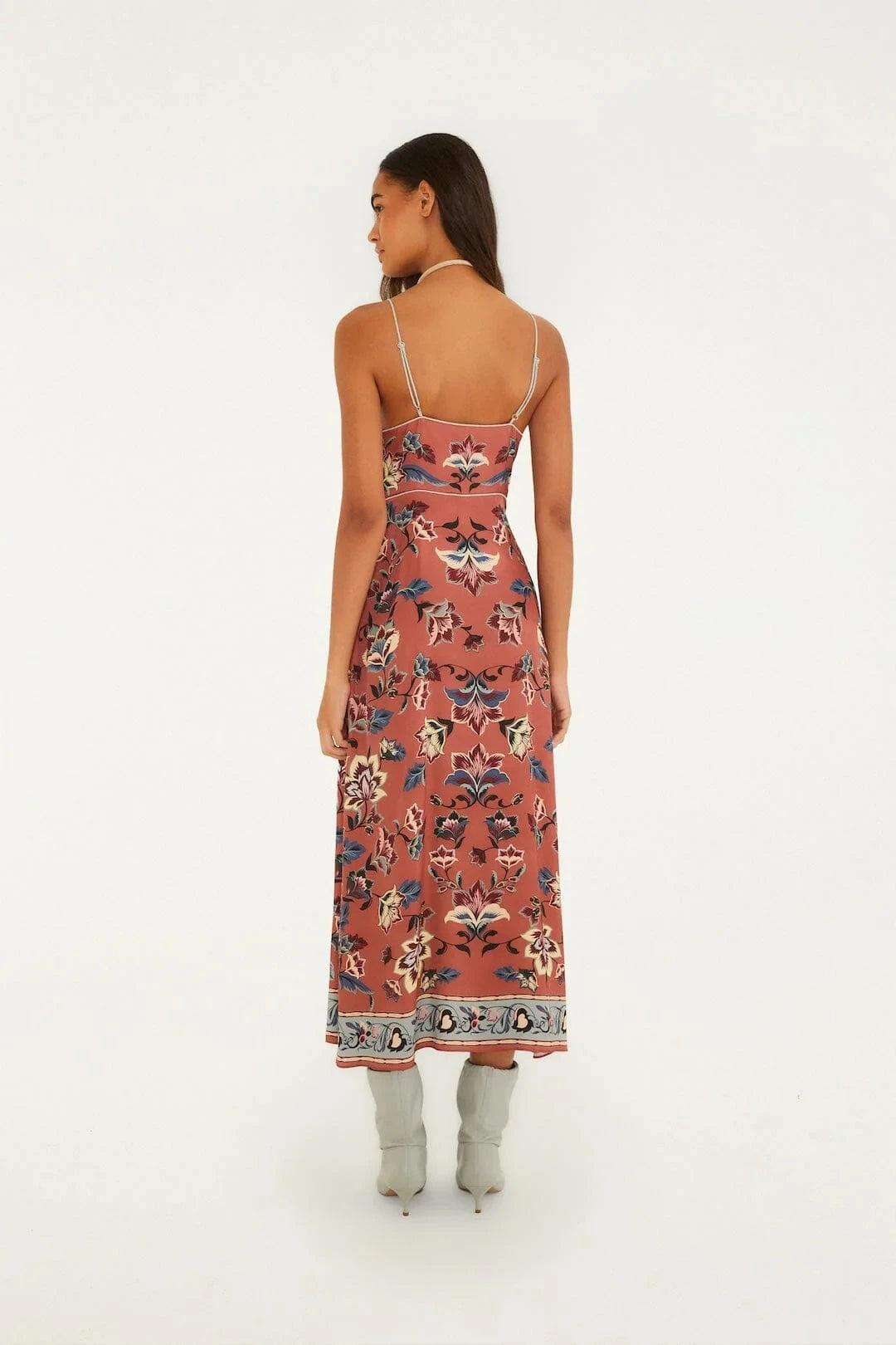 Floral Beauty Tapestry Maxi-Dresses-Uniquities
