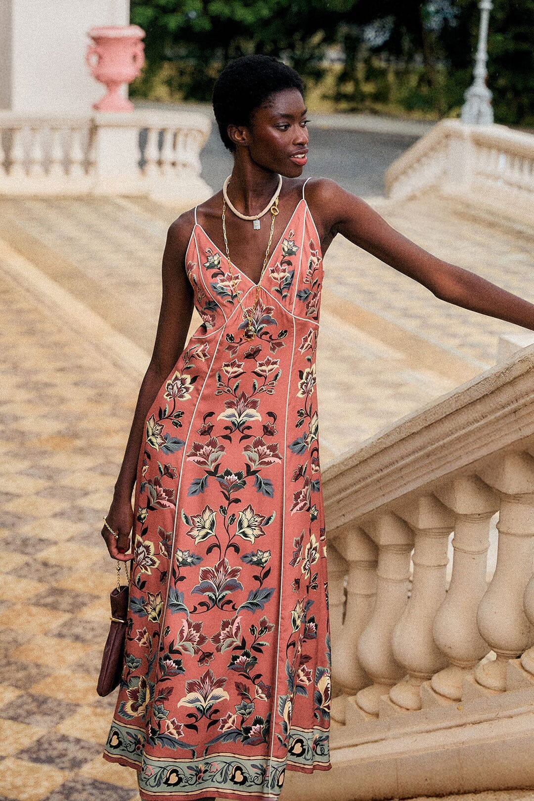 Floral Beauty Tapestry Maxi-Dresses-Uniquities