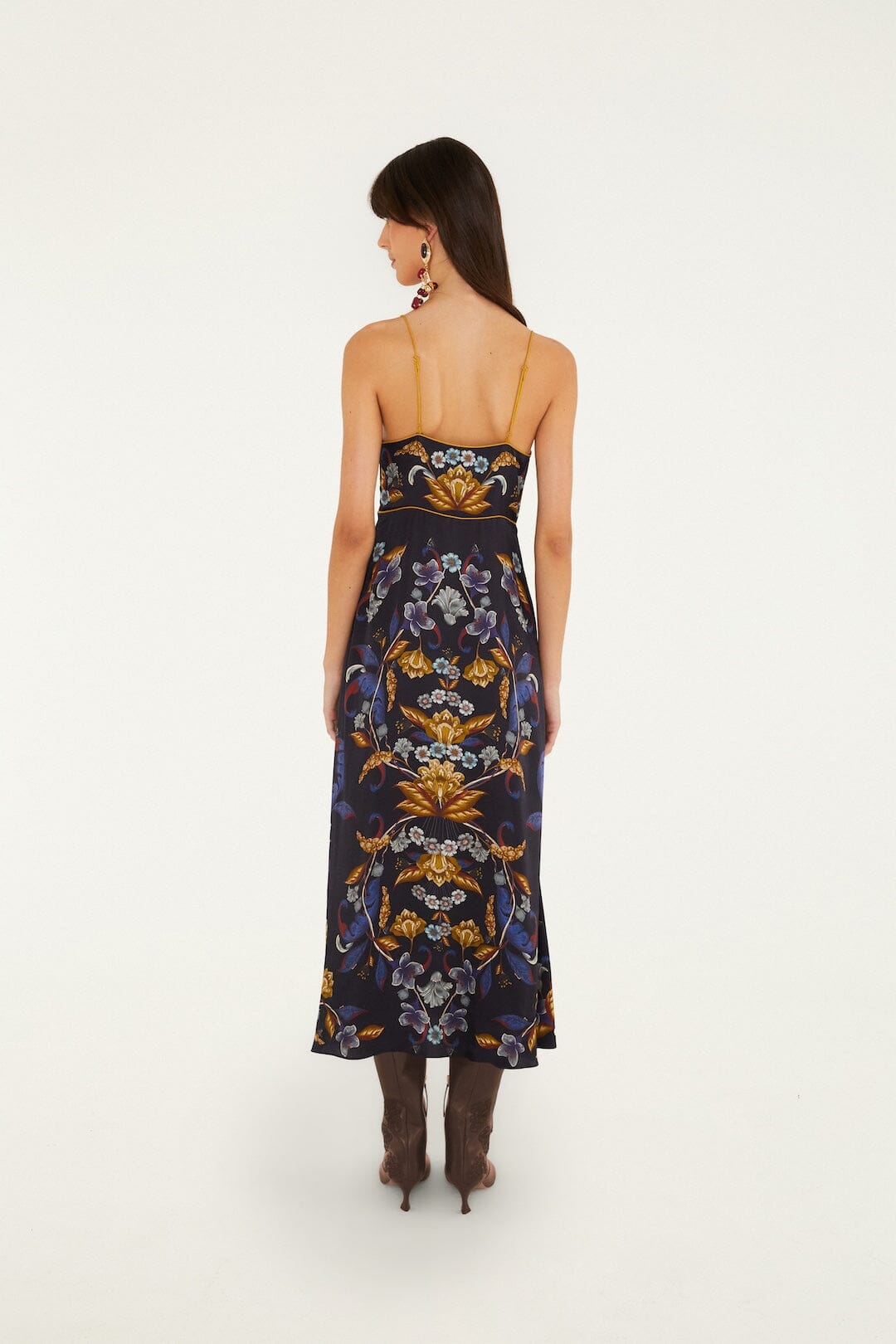 Golden Nature Maxi Slip Dress