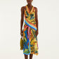 Rainbow Summer Scarf Blouse-Tops/Blouses-Uniquities