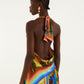 Rainbow Summer Scarf Blouse-Tops/Blouses-Uniquities
