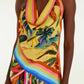 Rainbow Summer Scarf Blouse-Tops/Blouses-Uniquities