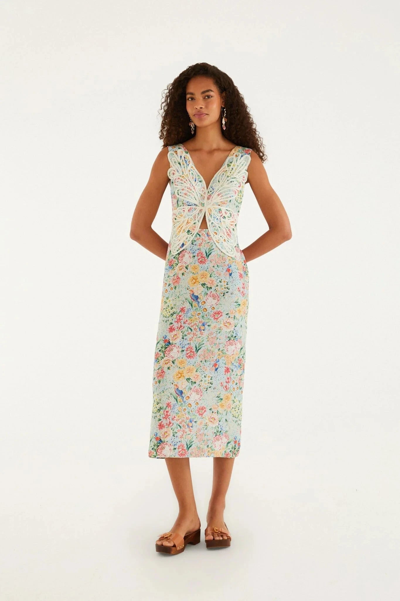 Rendeira Sleeveless Midi Dress-Dresses-Uniquities