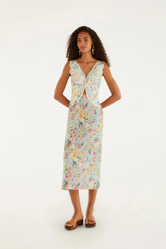 Rendeira Sleeveless Midi Dress-Dresses-Uniquities