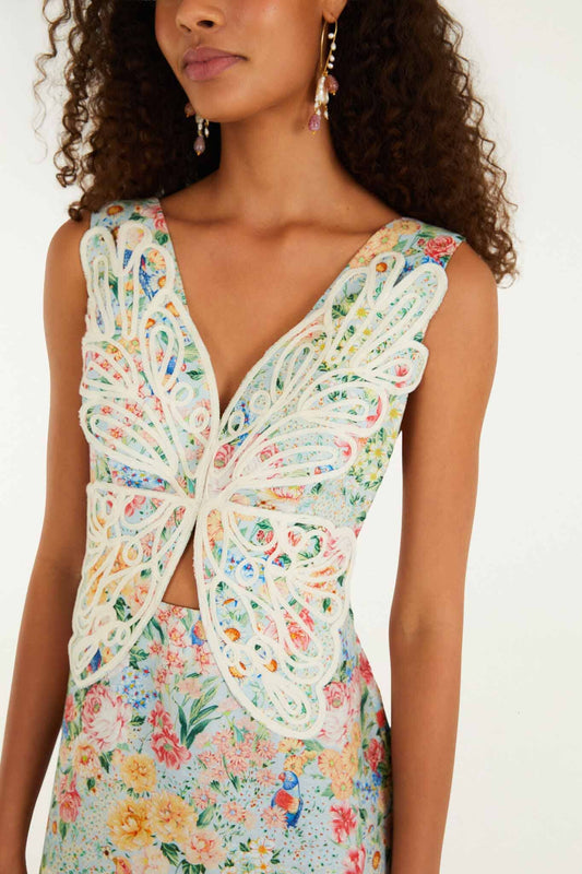 Rendeira Sleeveless Midi Dress-Dresses-Uniquities