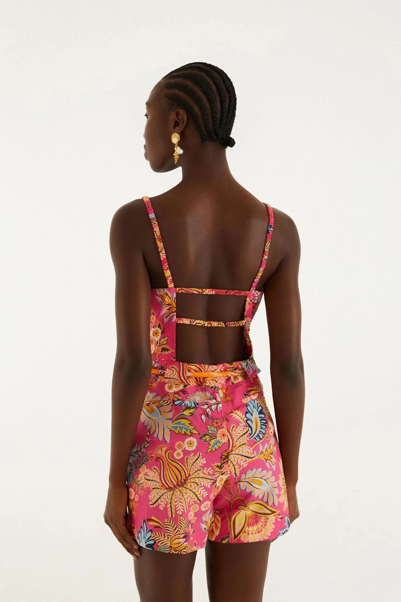 Ligia Floral Mini Jumpsuit-Jumpsuits & Rompers-Uniquities