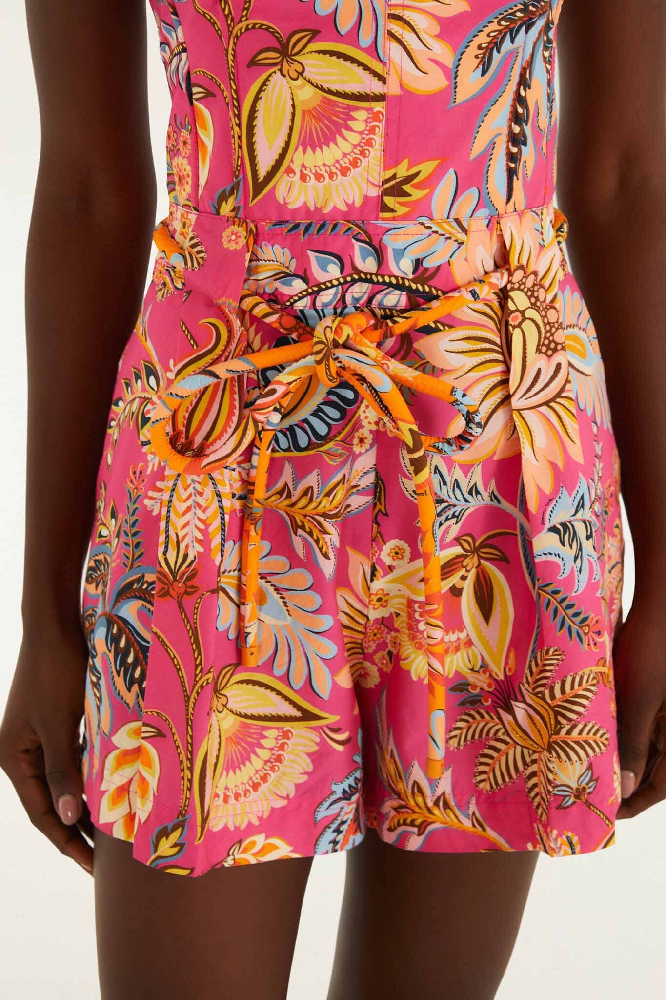 Ligia Floral Mini Jumpsuit-Jumpsuits & Rompers-Uniquities