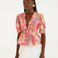 Ligia Floral Short Sleeve Blouse-Tops/Blouses-Uniquities