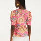 Ligia Floral Short Sleeve Blouse-Tops/Blouses-Uniquities