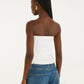 White Smocked Strapless Top-Tops/Blouses-Uniquities