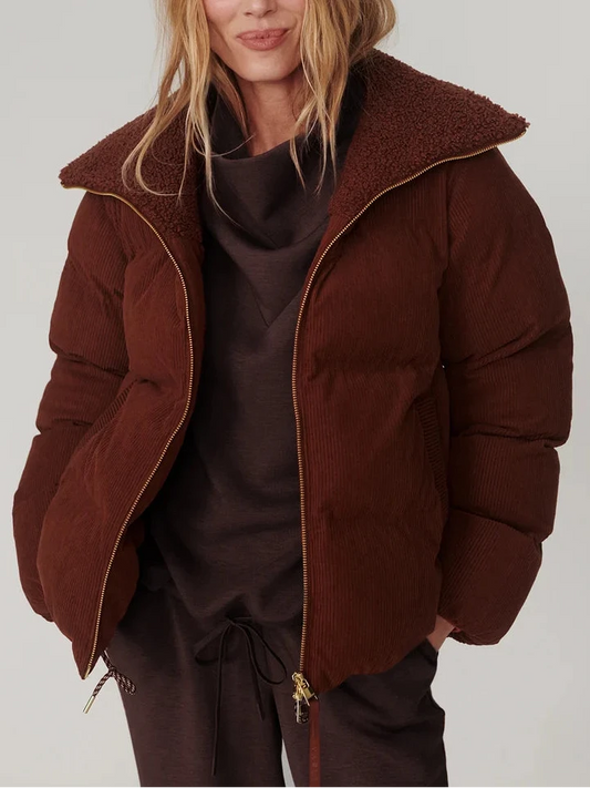 Brackley Cord Puffer Jacket-Jackets-Uniquities