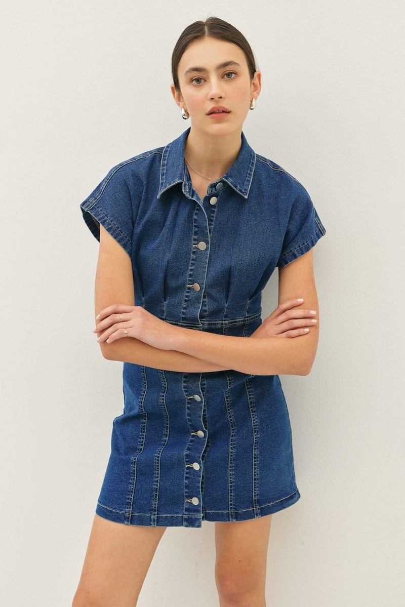 Emma Denim Dress-Dresses-Uniquities