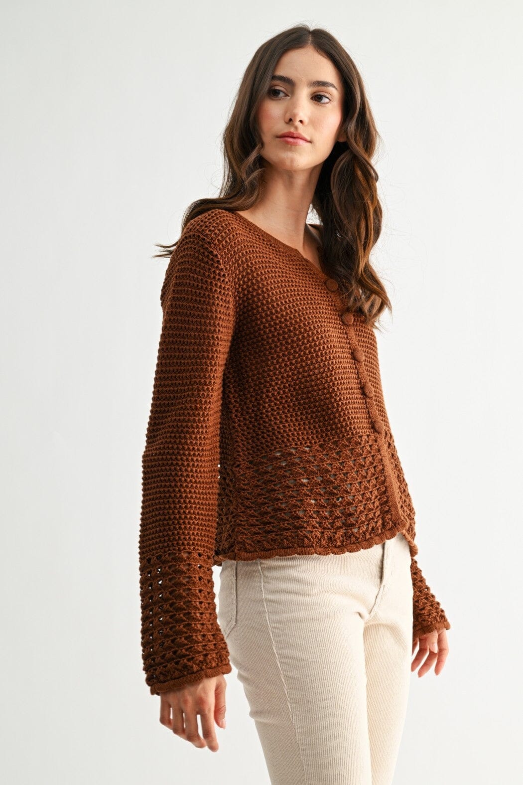 Amanda Crochet Cardigan-Sweaters-Uniquities