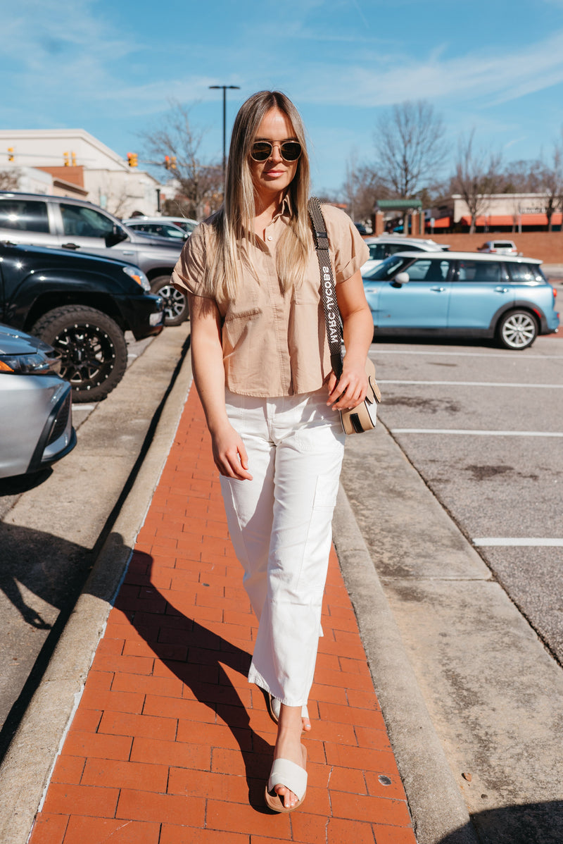 Marcelle Low Slung Cargo Jeans in Pashmina-Denim-Uniquities