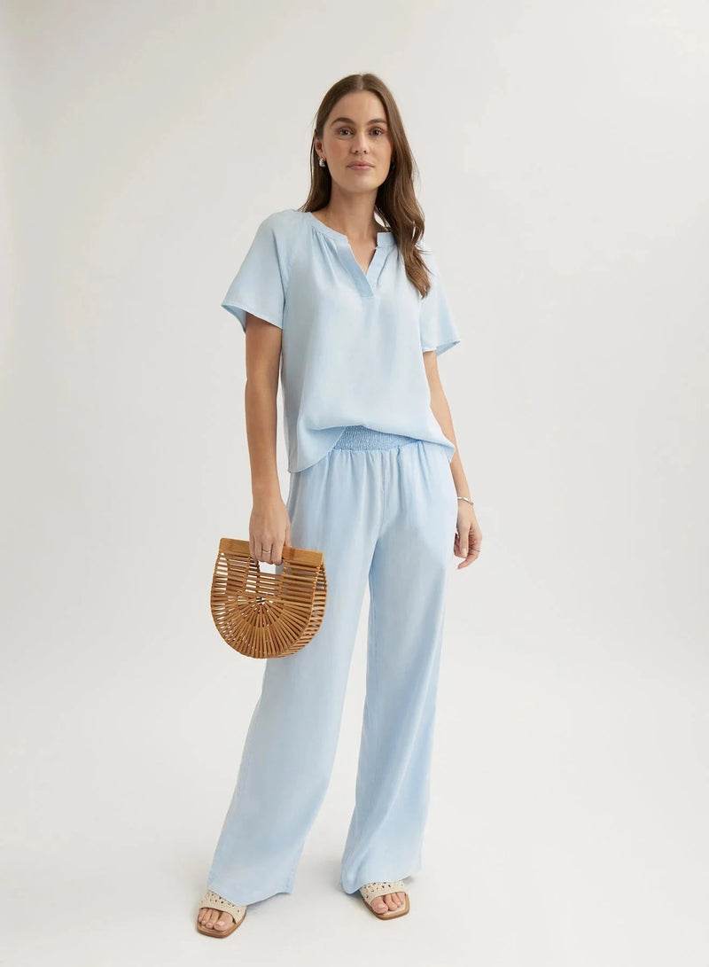 Flowy Short Sleeve Pullover-Tops/Blouses-Uniquities