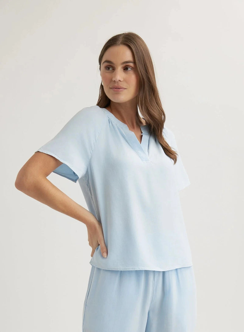 Flowy Short Sleeve Pullover-Tops/Blouses-Uniquities
