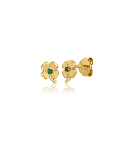 Get Lucky Emerald Studs-Jewelry-Uniquities