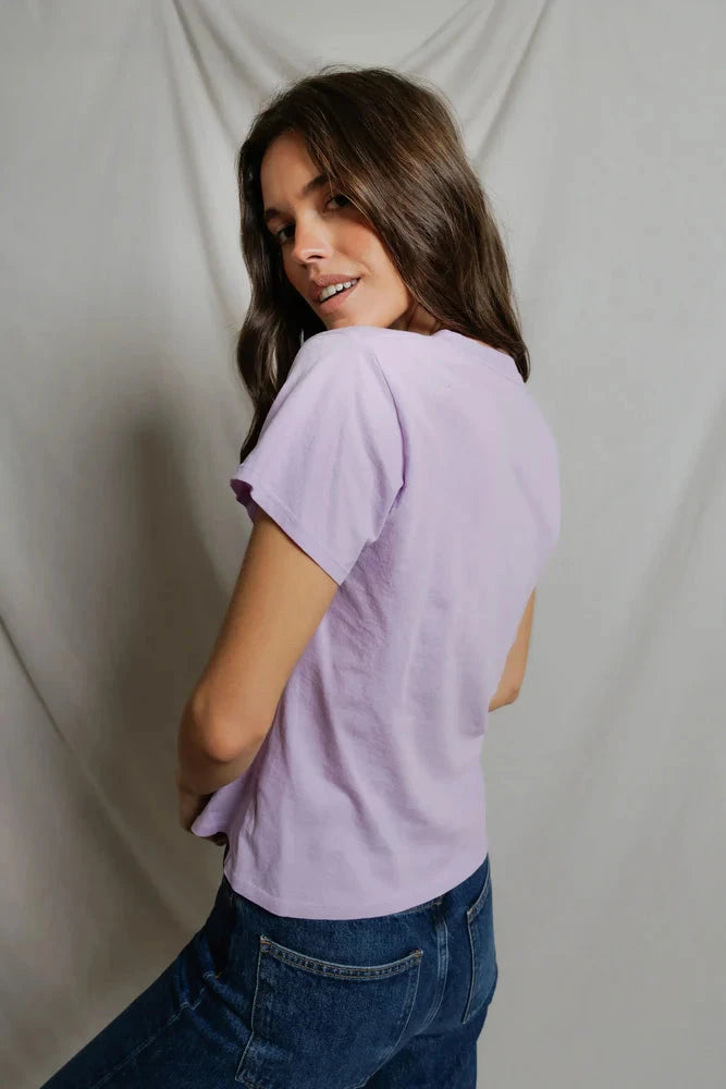 Hendrix Boxy V Neck Tee-Tee Shirts-Uniquities
