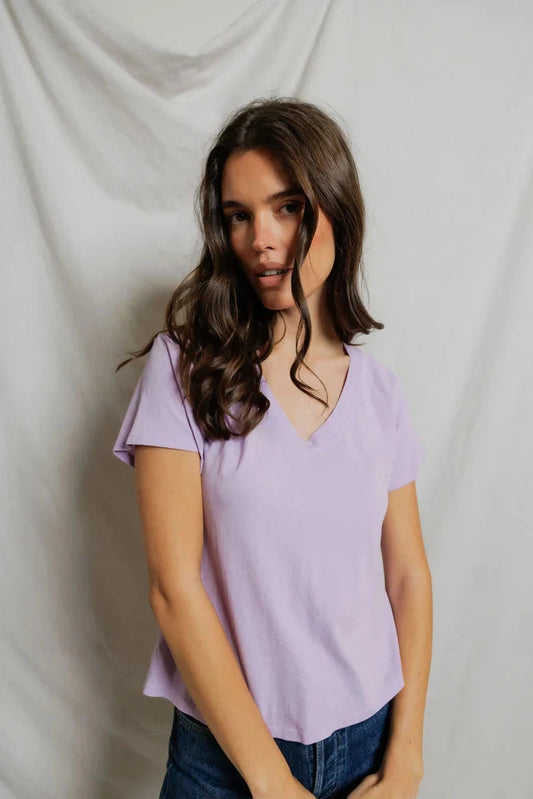 Hendrix Boxy V Neck Tee-Tee Shirts-Uniquities