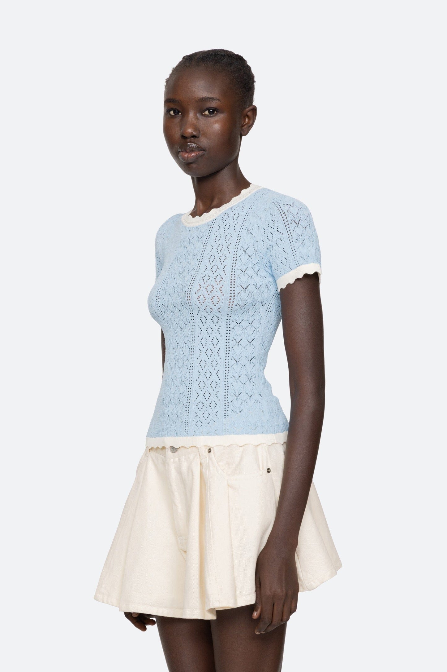 Georgia Knit Short Sleeve Top Tops/Blouses Sea NY 