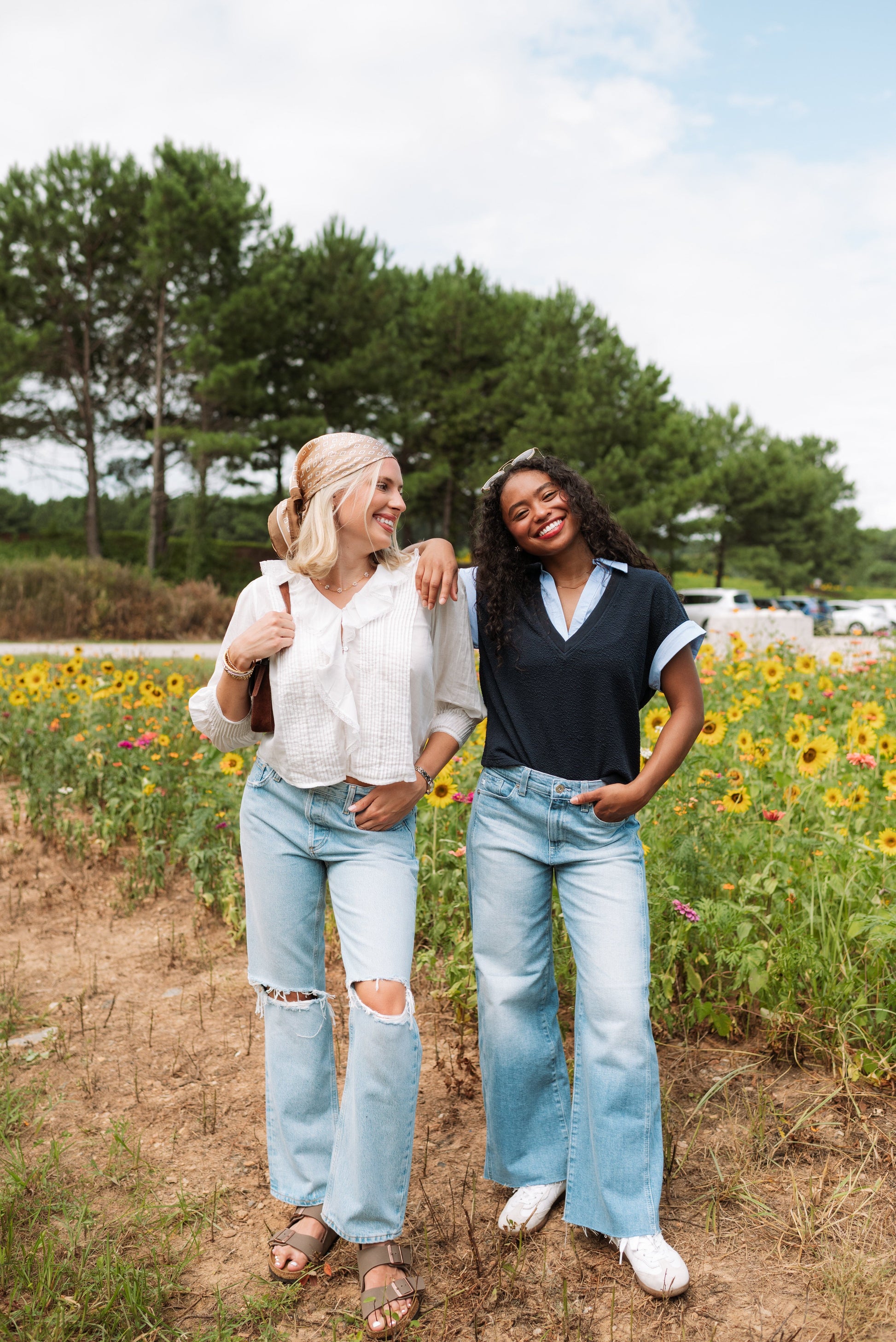Saige Wide Leg Crop Jeans With Panel-Denim-Uniquities