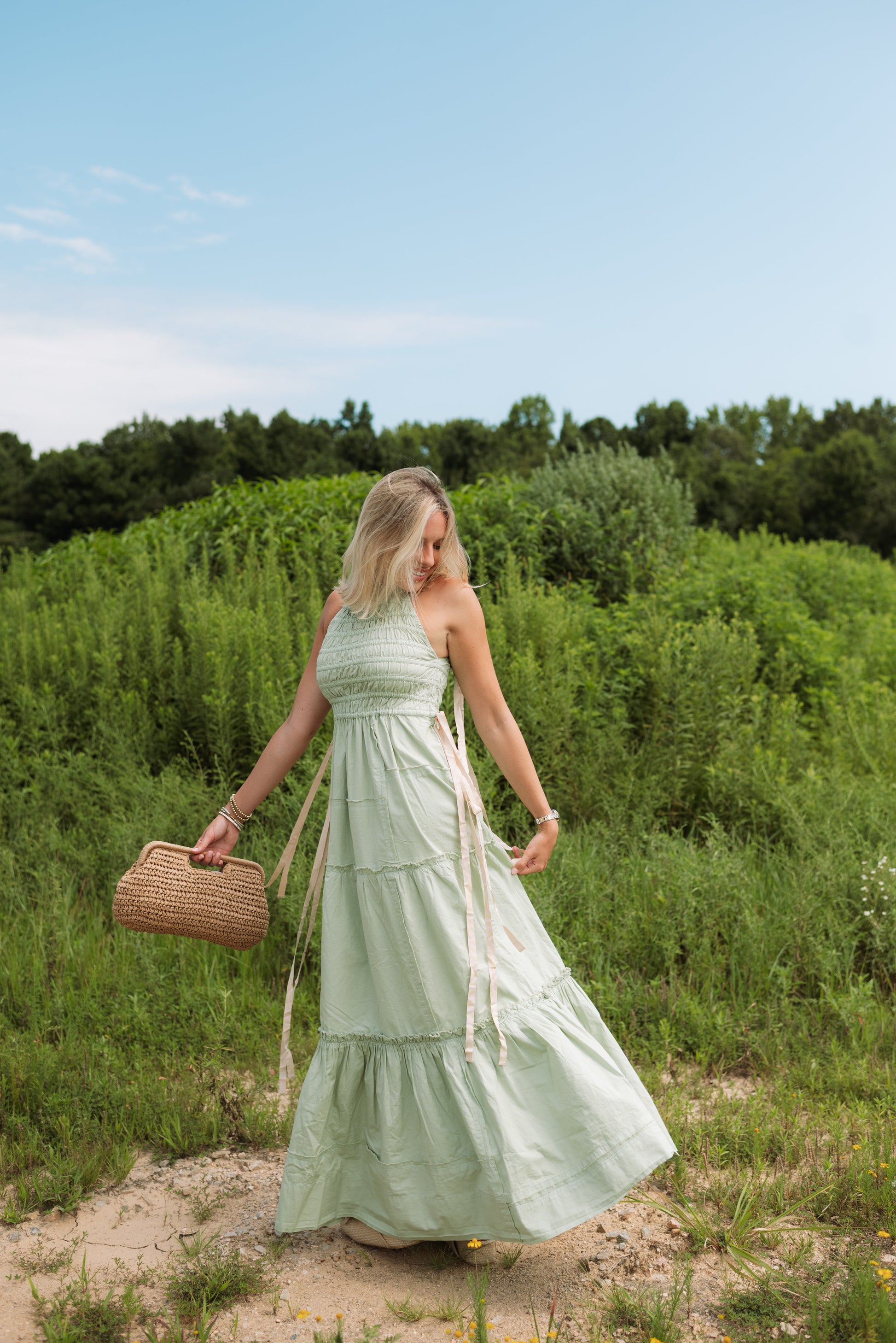 Patchwork Maxi Smock Slip Dres-Dresses-Uniquities