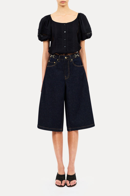 Clara Short Sleeve Cotton Top-Tops/Blouses-Uniquities
