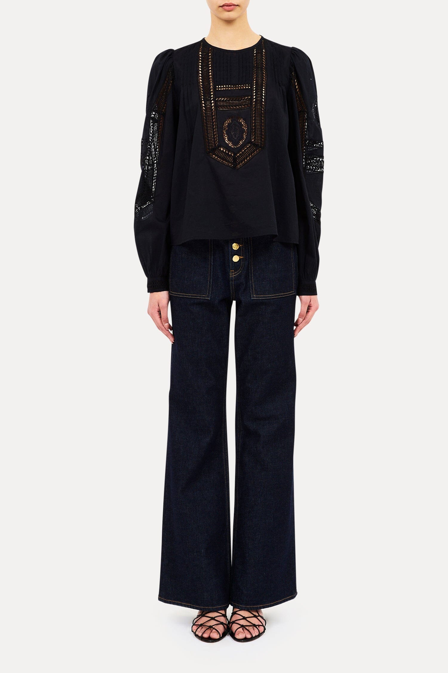 Marlowe Long Sleeve Cotton Top-Tops/Blouses-Uniquities