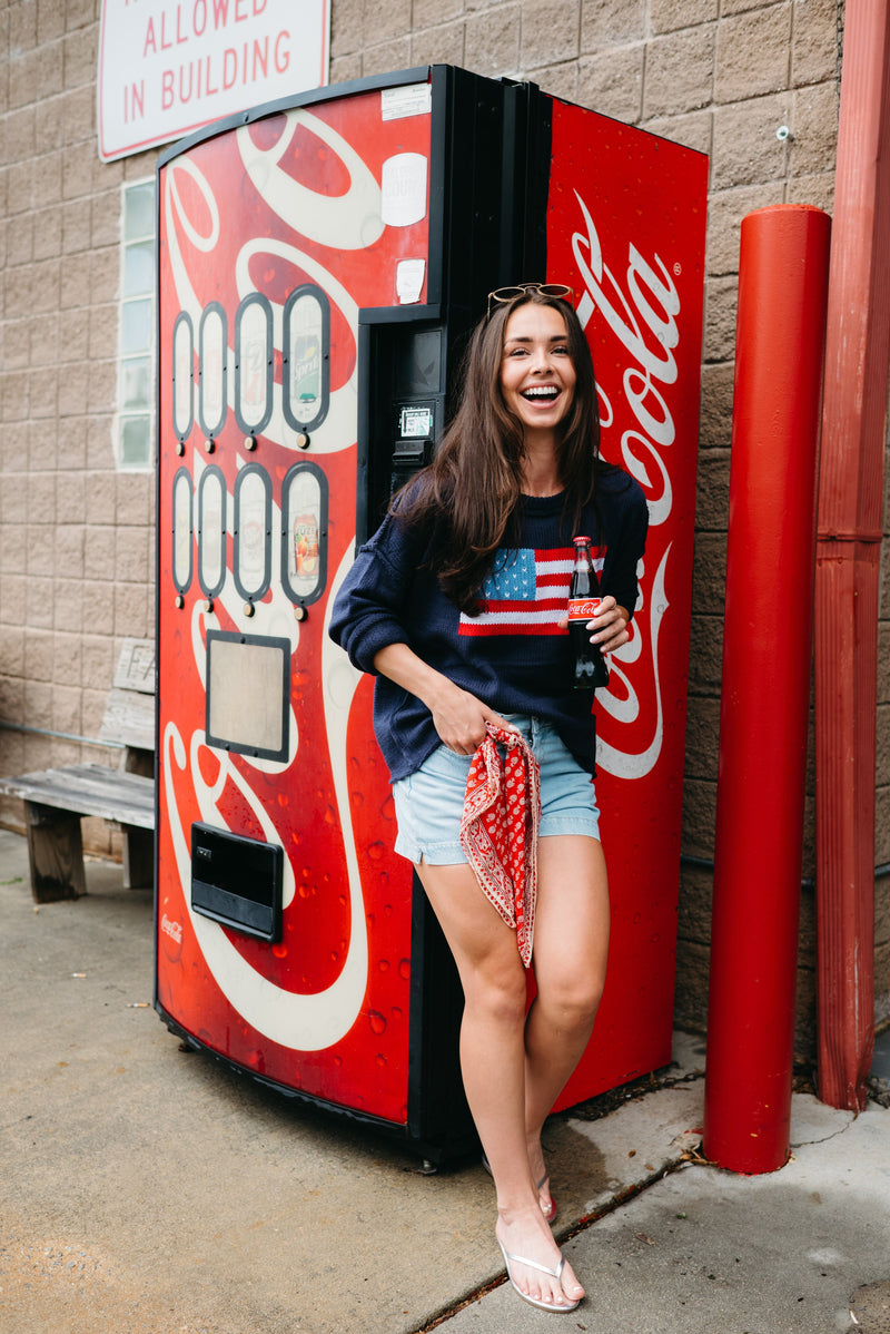 American Flag Sweater-Sweaters-Uniquities