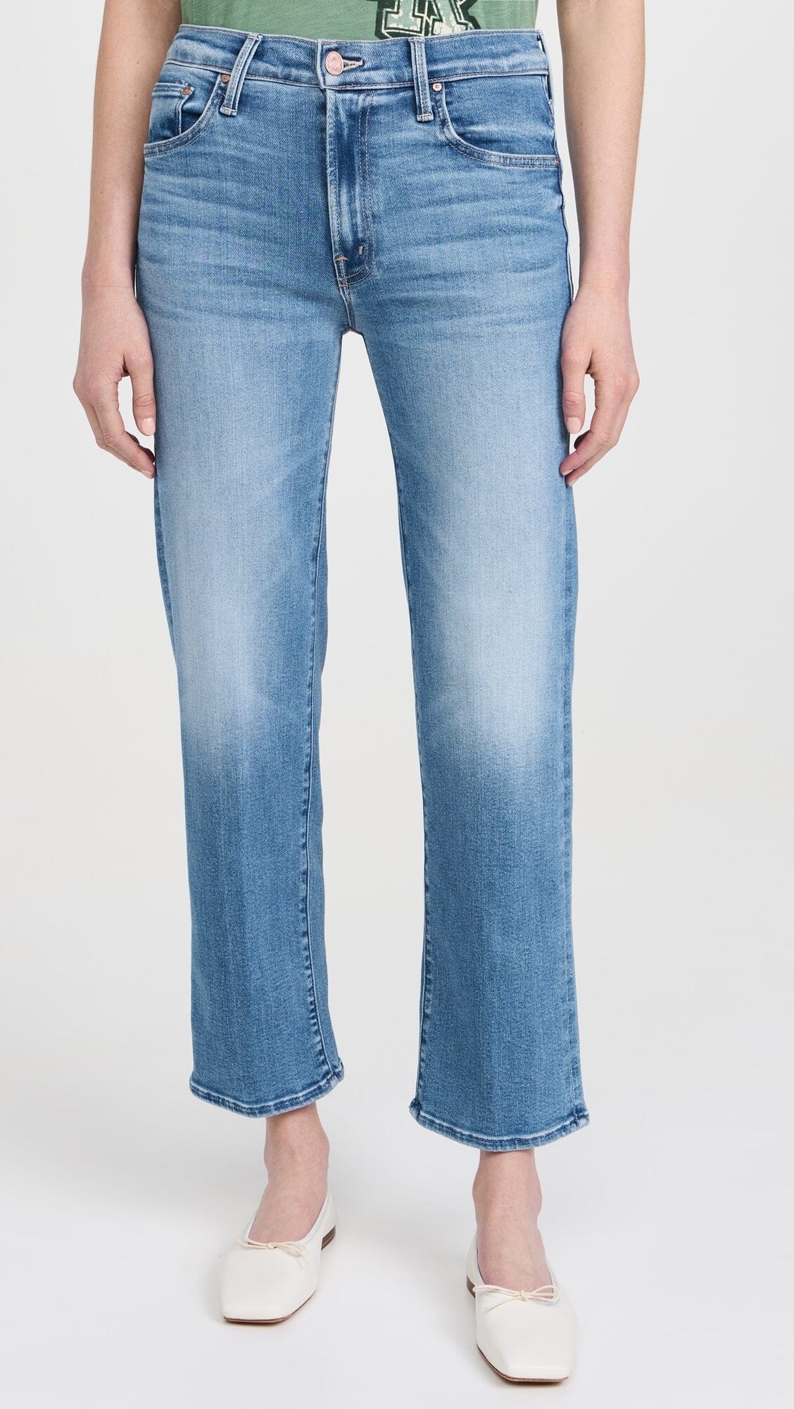 The Mid Rise Rambler Zip Ankle Jeans-Denim-Uniquities