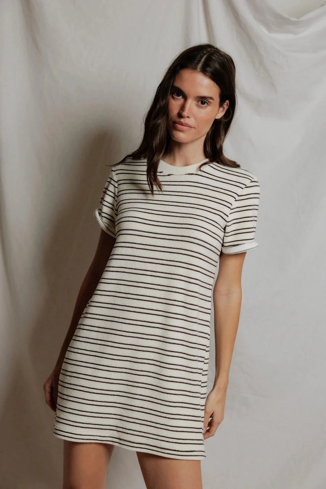 Nella Terry Short Sleeve Dress-Dresses-Uniquities