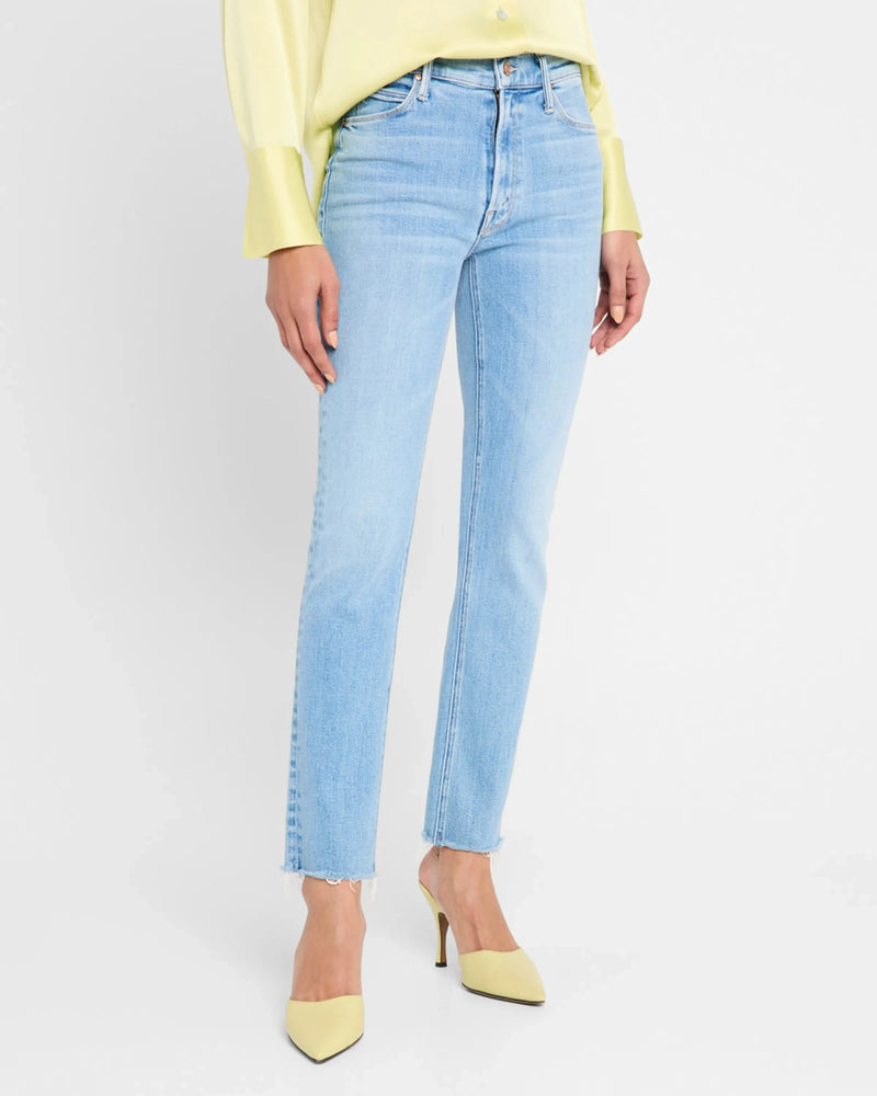 The Mid Rise Dazzler Ankle Fray Jeans-Denim-Uniquities