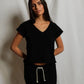 Pearl V Neck Tee-TEES-Uniquities