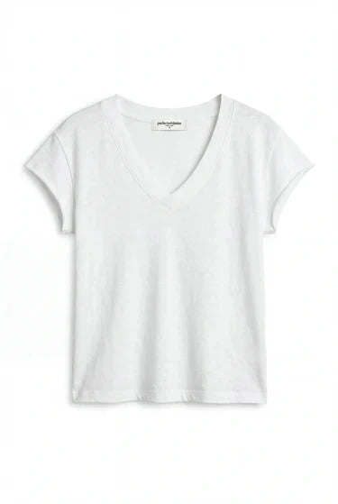 Pearl V Neck Tee-Tops/Blouses-Uniquities