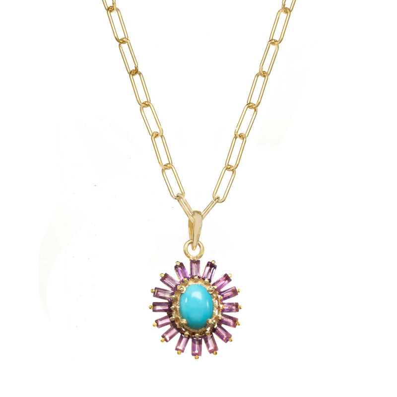 Amethyst/Turquoise Necklace-Jewelry-Uniquities
