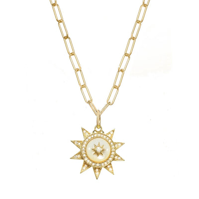 Mother Of Pearl Celestial Necklace-Jewelry-Uniquities
