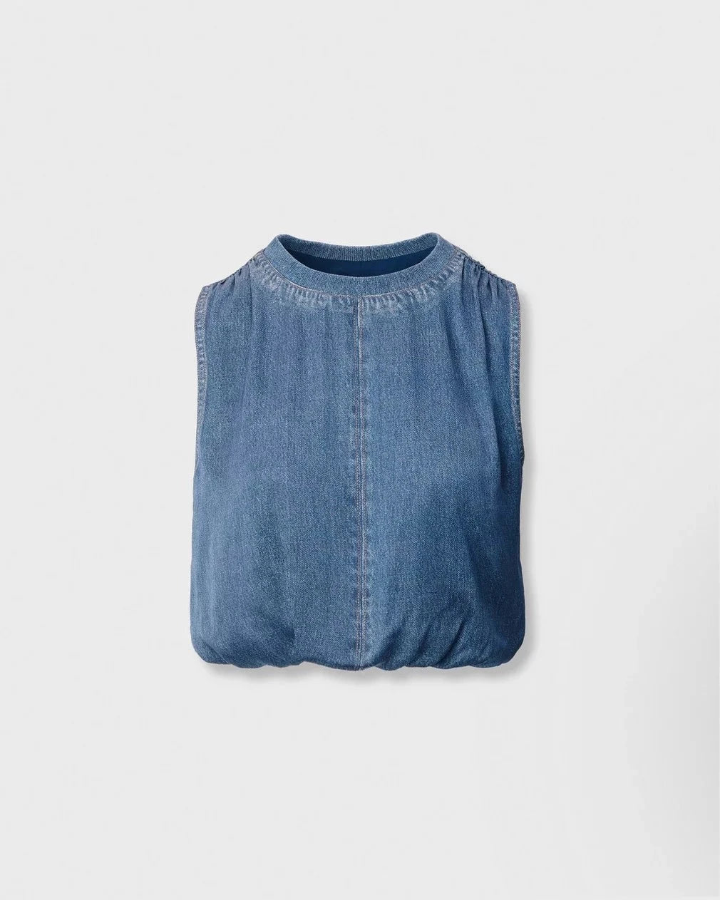 Miramar Satin Mica Bubble Top-Tops/Blouses-Uniquities