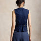 Linen-Cotton Twill Vest-Tops/Blouses-Uniquities