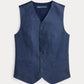 Linen-Cotton Twill Vest-Tops/Blouses-Uniquities