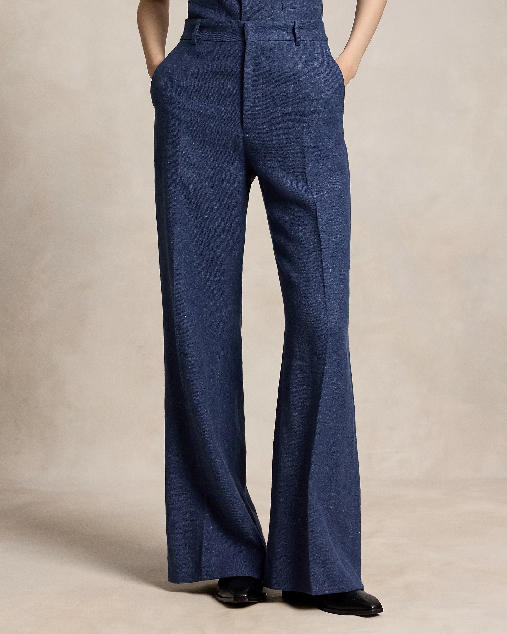 Cotton Twill Flare Pant-Bottoms-Uniquities