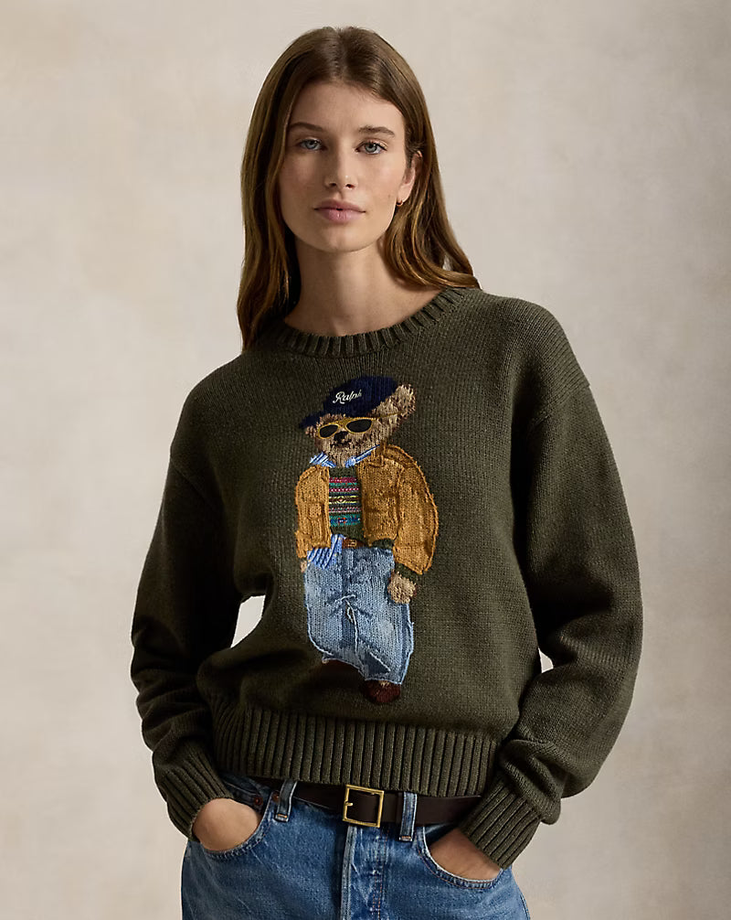 Bear Crewneck Pullover-Sweaters-Uniquities