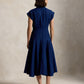 Linen Woven Collared Dress-Dresses-Uniquities