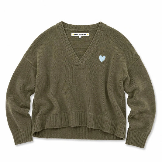 Saturday V Neck Sweater-Sweaters-Uniquities