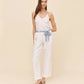 Seam Pant W/ Printed Sash-Bottoms-Uniquities