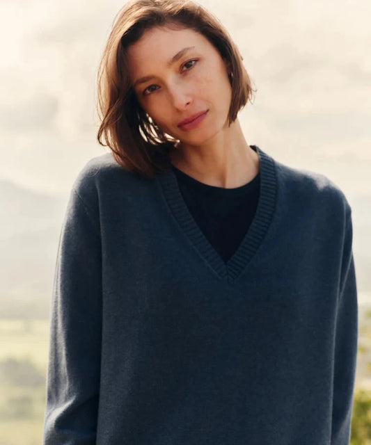 Simone V-neck Sweater-Sweaters-Uniquities