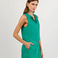 Sleeveless Half Placket Top-Tops/Blouses-Uniquities