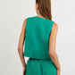Sleeveless Half Placket Top-Tops/Blouses-Uniquities