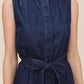 Sleeveless Seamed Shirt Dress-Dresses-Uniquities