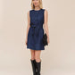 Sleeveless Seamed Shirt Dress-Dresses-Uniquities