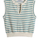Sloane Stripe Split Tee-Tops/Blouses-Uniquities